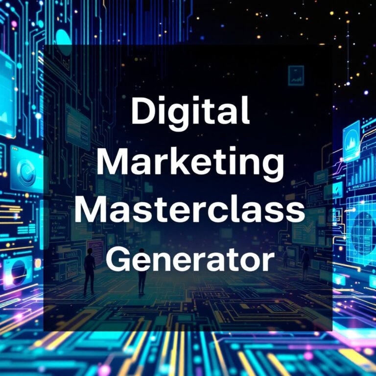 Digital Marketing Masterclass Generator