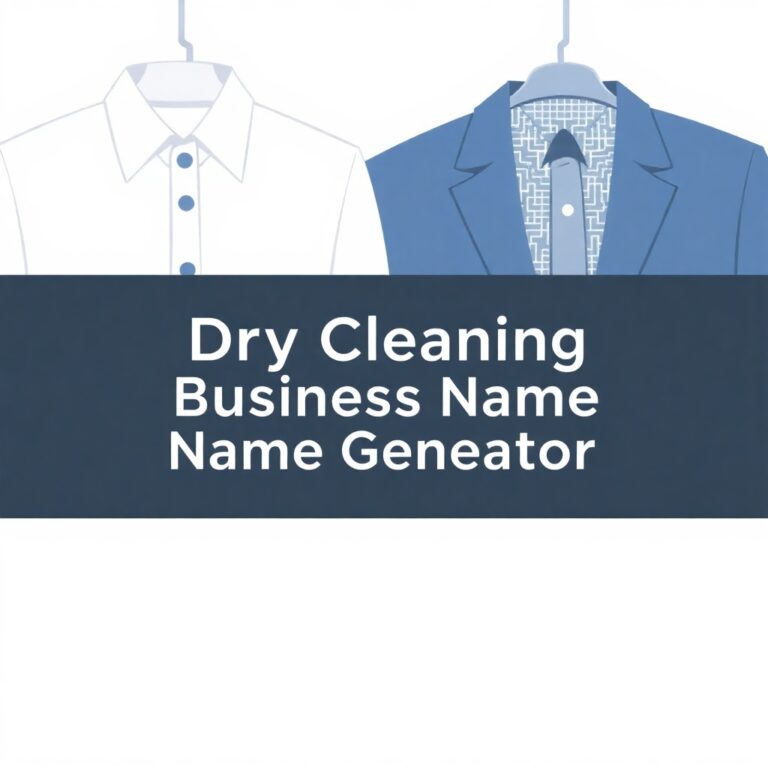 Dry Cleaning Business Name Generator