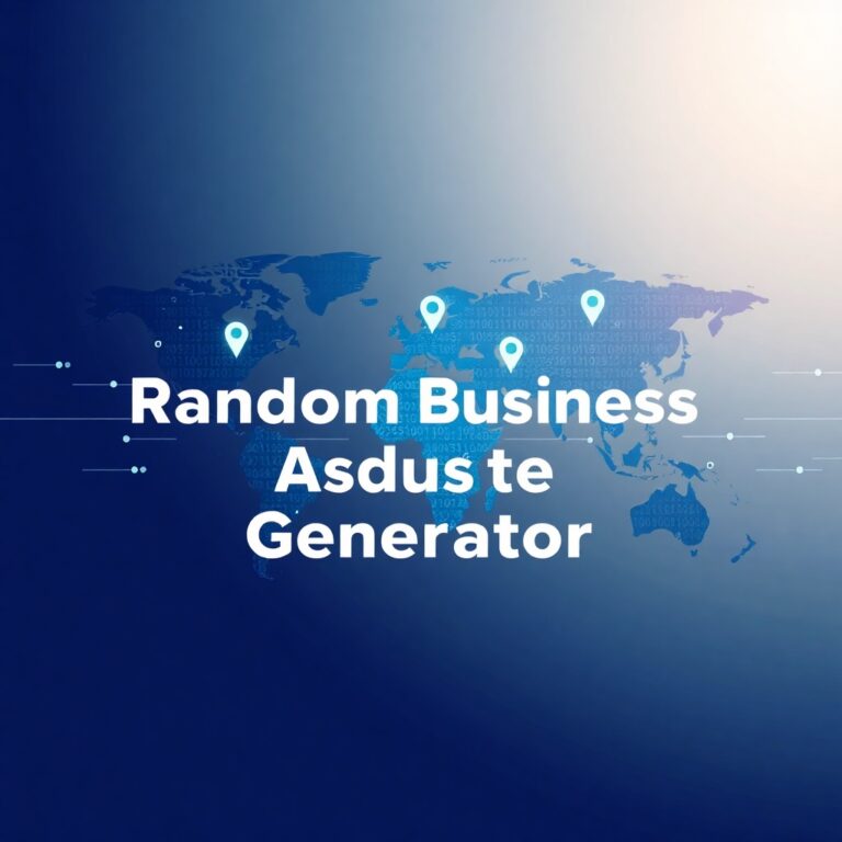 Random Business Address Generator