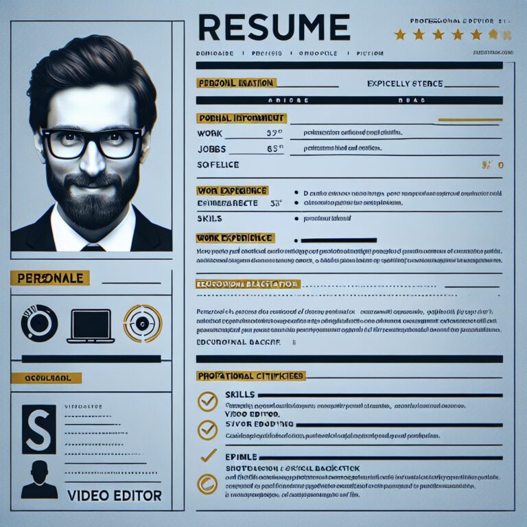 Video Editor Resume Generator